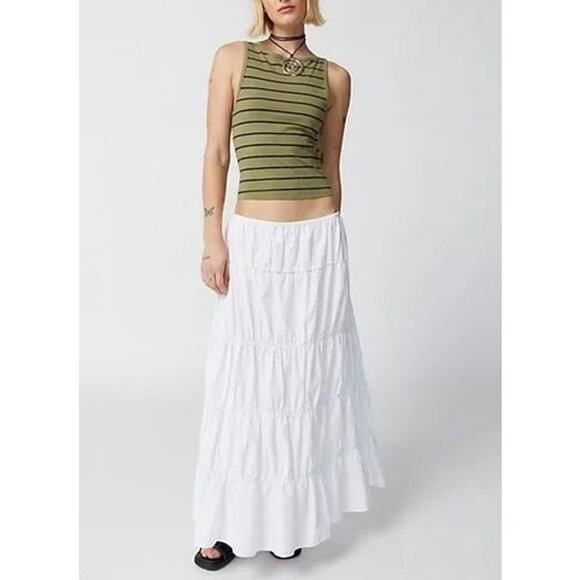 UO Urban Outfitters Mercedes Sleeveless Tank in Green Stripe Size XS NEW - Picture 9 of 9